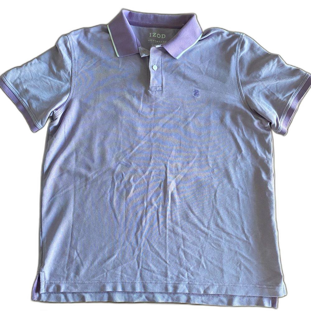 IZOD Light Purple Pique Polo Men’s Large